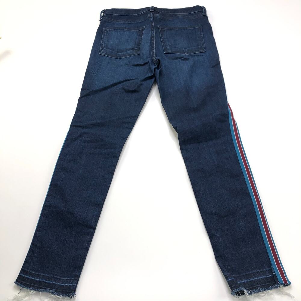 Veronica Beard Debbie Side Stripe Skinny 26 (Fits 28W 27L) Mid Rise Jeans